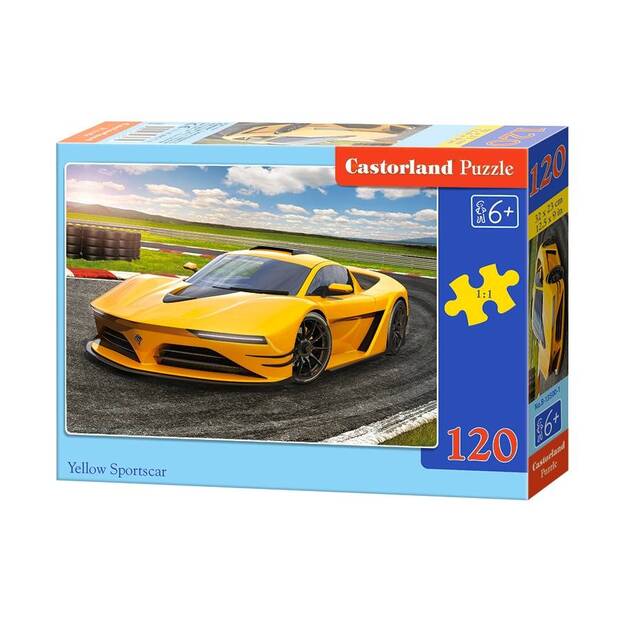 Castorland kollane sportauto Puzzle, 120 tükki