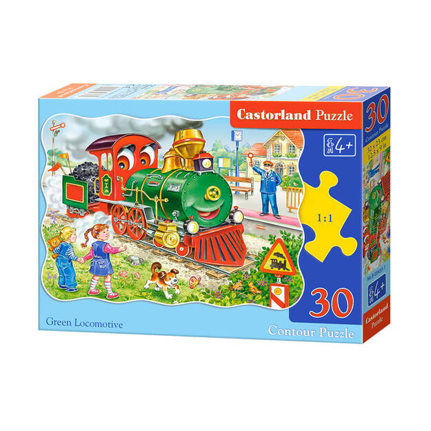 Castorland Green Locomotive Puzzle, 30 tükki