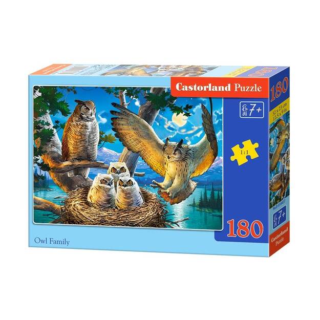 Castorland Owl Family Puzzle, 180 tükki