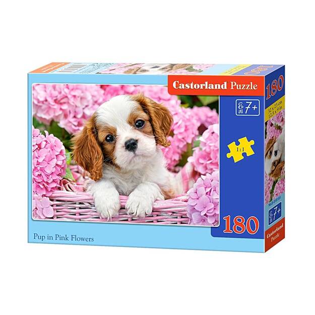 Castorland Pup in Pink Flower Puzzle, 180 tükki