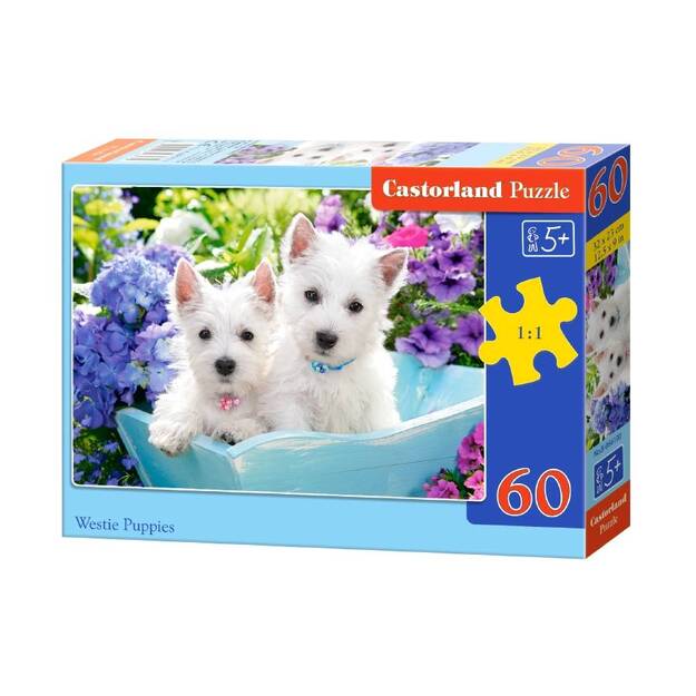 Castorland Westie Puppies Puzzle, 60 tükki