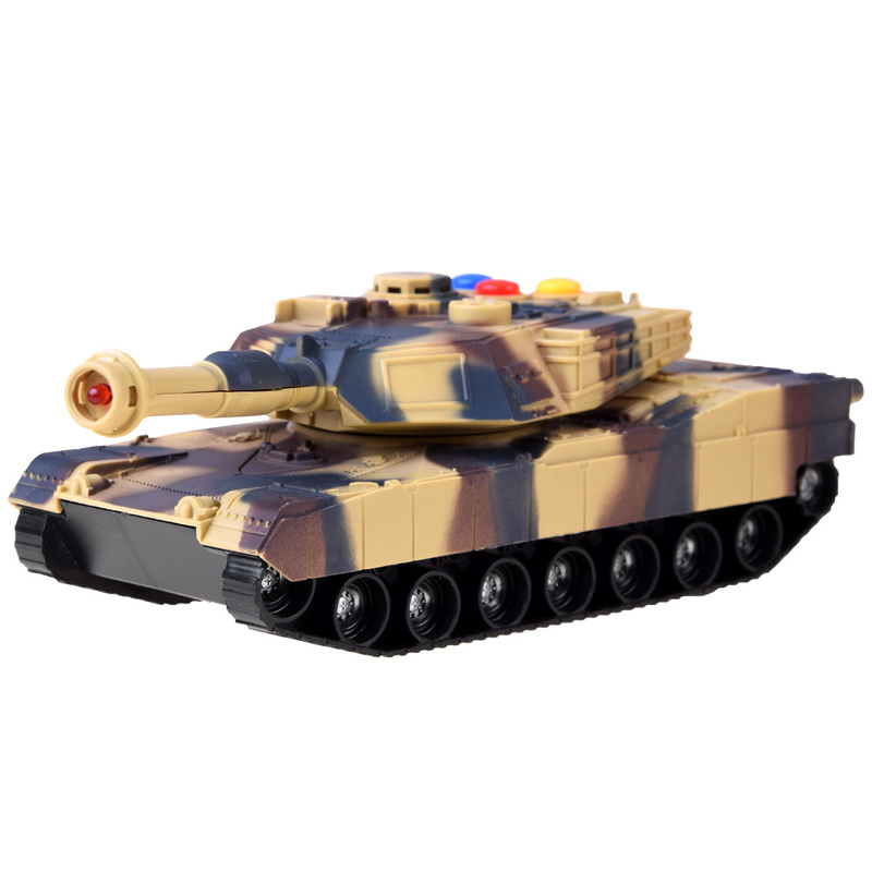 Sõjaline tank valgus- ja heliefektidega, pruun