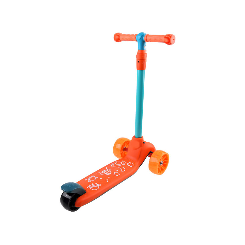 Balance roller valgustatud ratastega, oranž