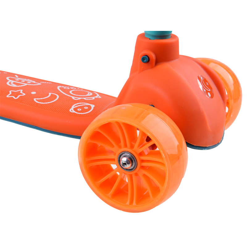 Balance roller valgustatud ratastega, oranž