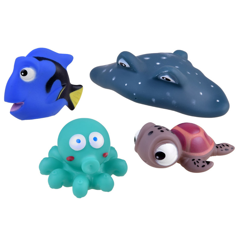 Värviline vanni mänguasjakomplekt, mere loomad