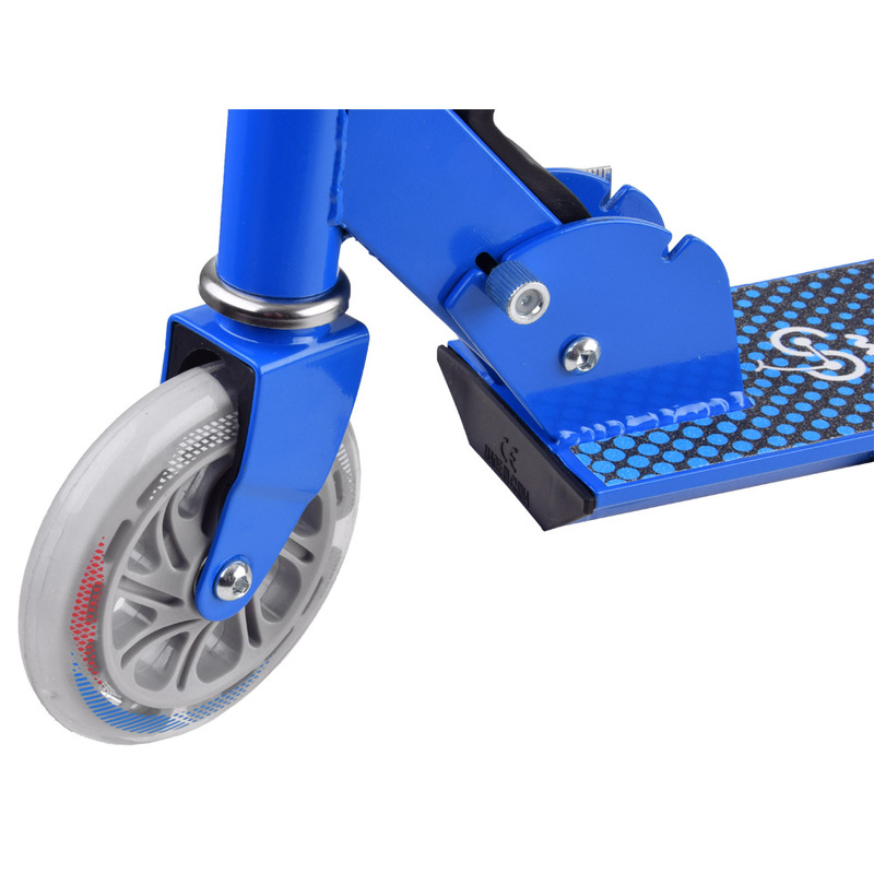 Kokkupandav roller valgustatud ratastega, sinine