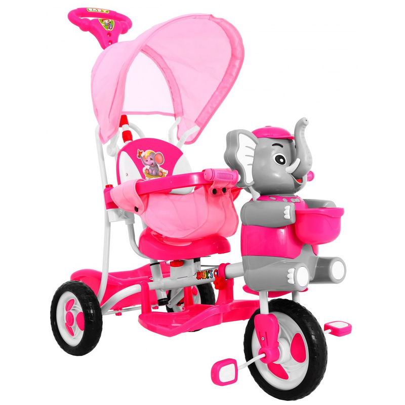 Kolmerattaline jalgratas - elevant, roosa