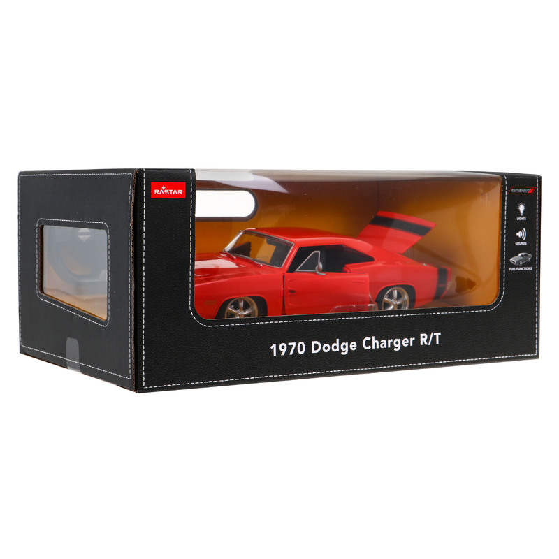 Dodge Charger kaugjuhtimispuldiga auto, 1:16, punane