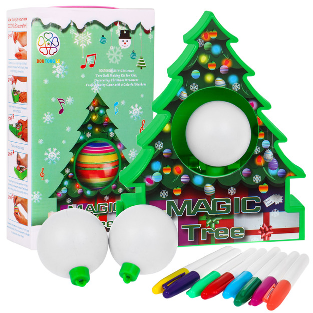 Loovkomplekt lastele Interaktiivne pöörlev jõulupuu + 8 markerit