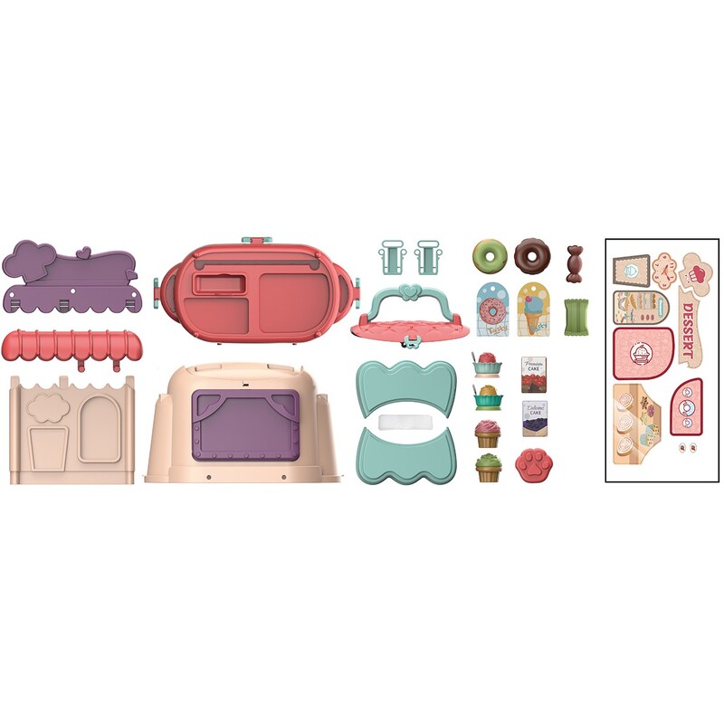 Köök kohvris, 23x18x11, roosa
