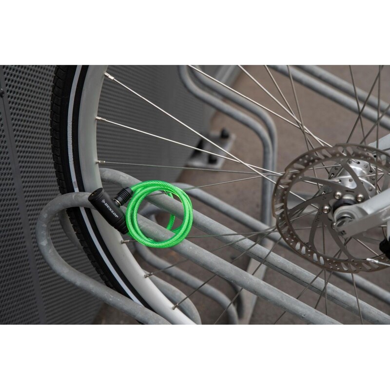 Dunlop spiraalne jalgrattalukk koos võtmega 0,6x90 cm, punane