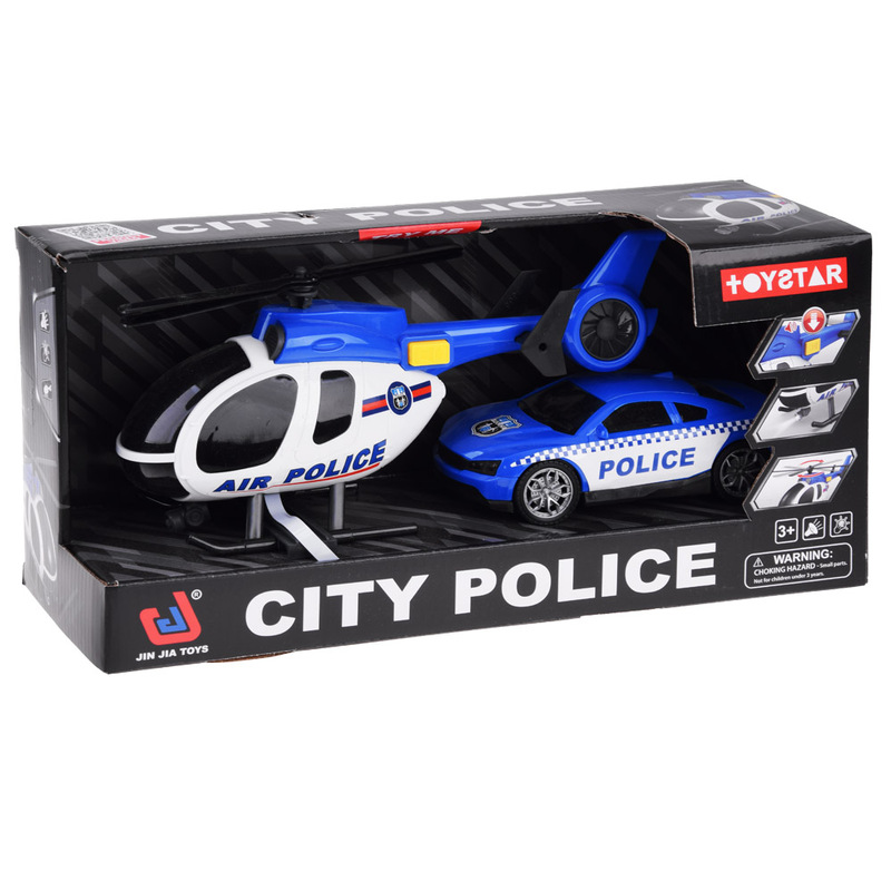 Politseisõidukite komplekt koos valgus- ja heliefektidega
