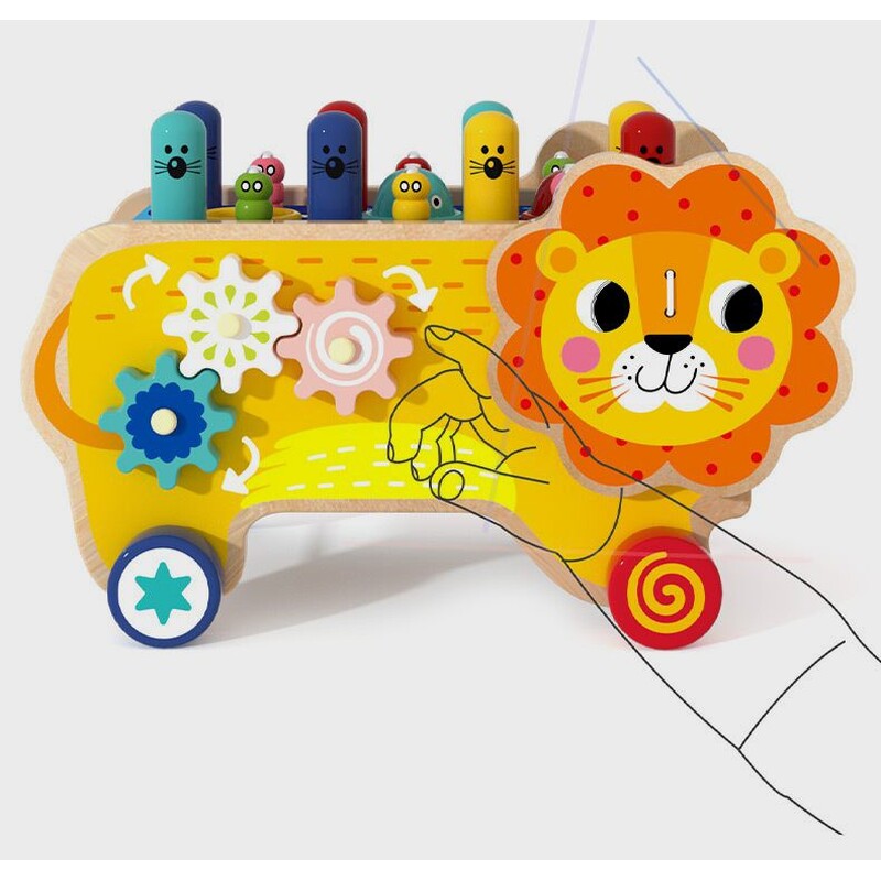 Interaktiivne puidust mänguasi - Lõvi