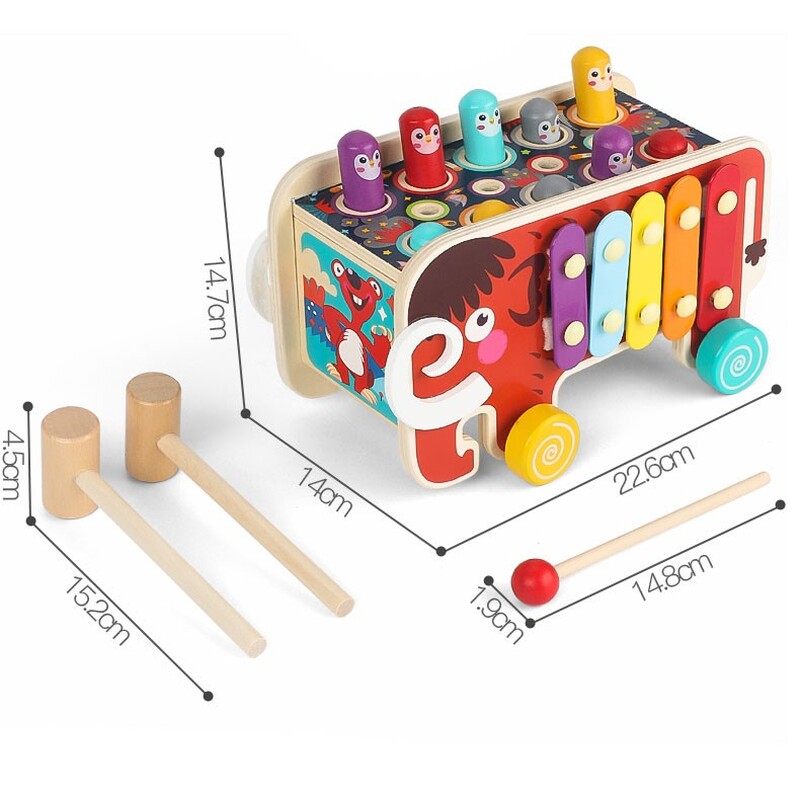 Interaktiivne puidust mänguasi - Mammut