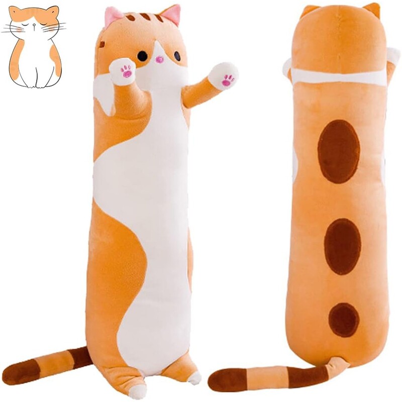 Pehmed piklikud mänguasjad 70 cm, oranž kass