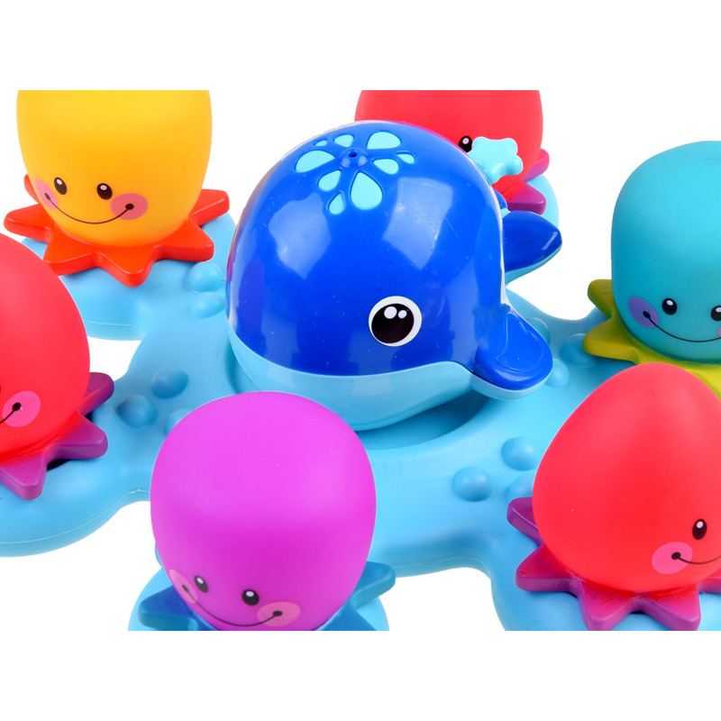 Vannilelu Funny Bathing Toys “Kaheksajalad vaalaga”