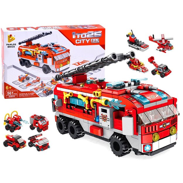 Konstruktor - tuletõrjeauto Panlos Brick, 561 tk