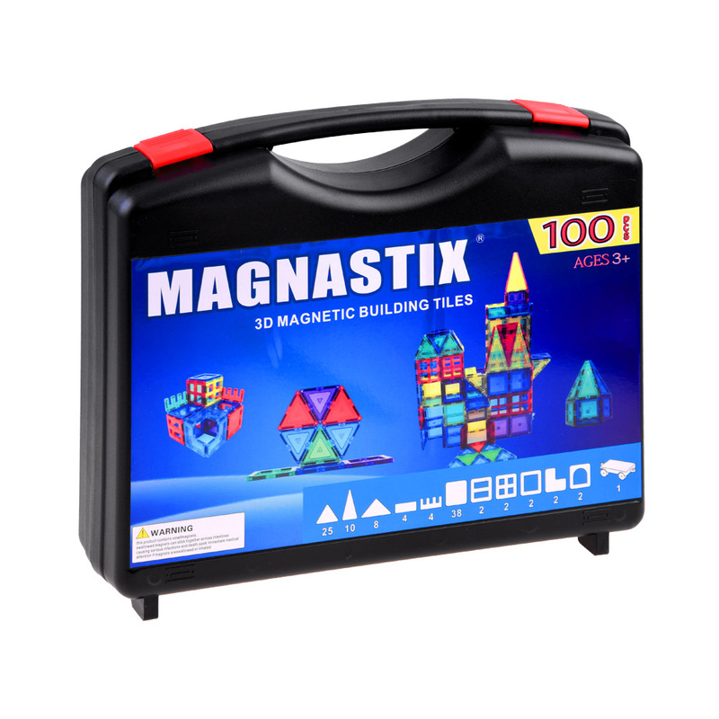 Magnetkonstruktor kohvris Magnastix 100 osa