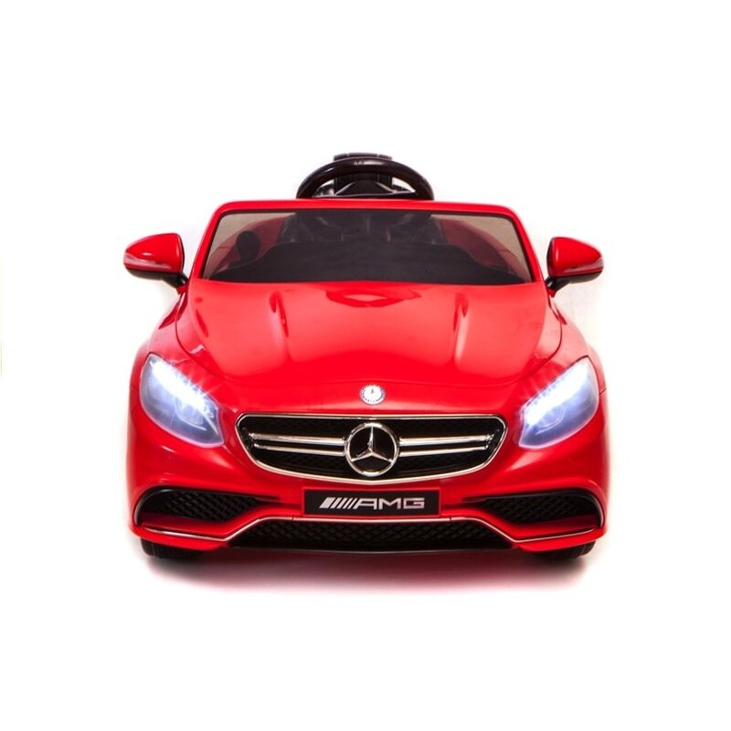 Ühekohaline laste elektriauto Mercedes S63, punane