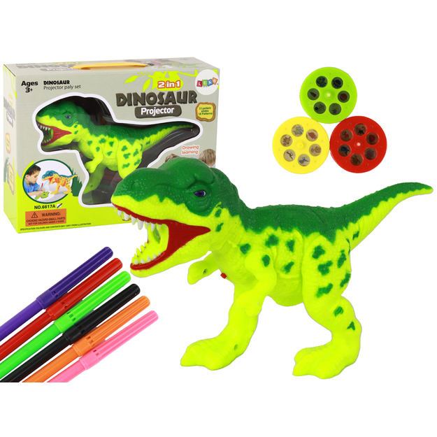 Tyrannosaurus projektor koos markeritega