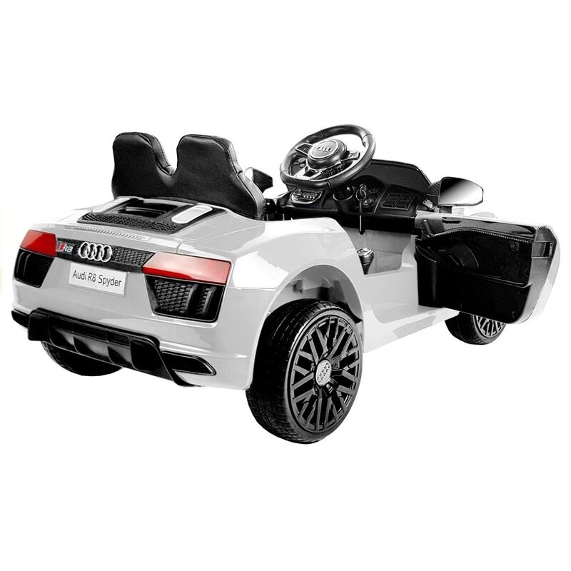 Audi R8 elektriauto lastele, ühekohaline, valge
