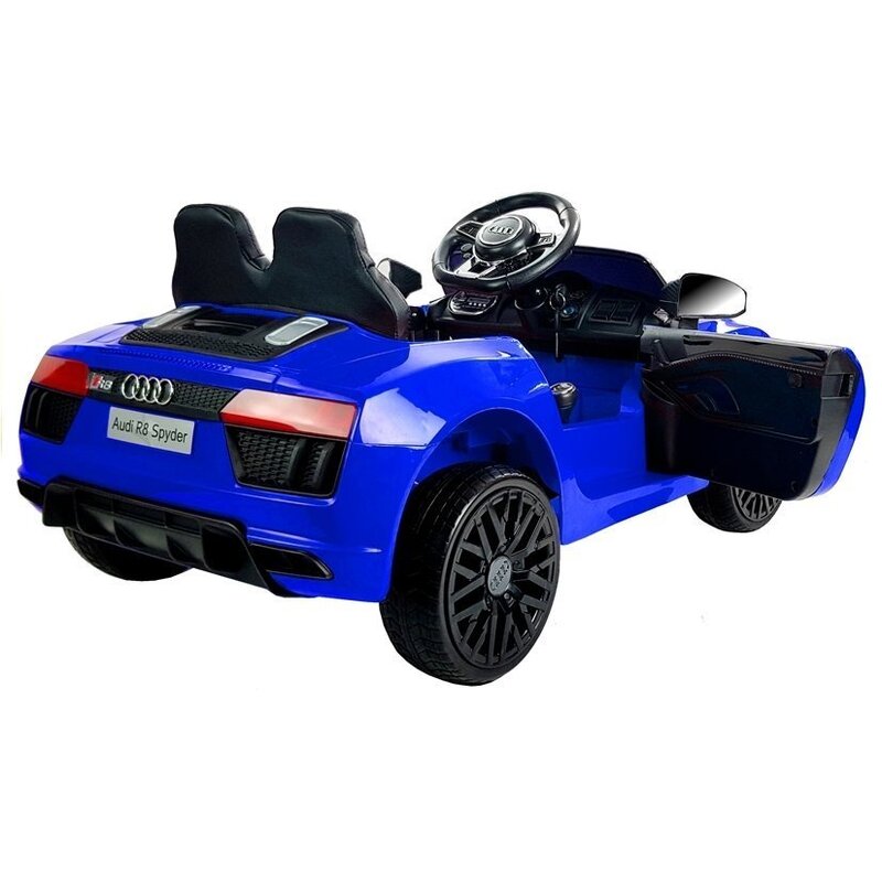 Audi R8 Spyder ühekohaline elektriauto lastele, sinine
