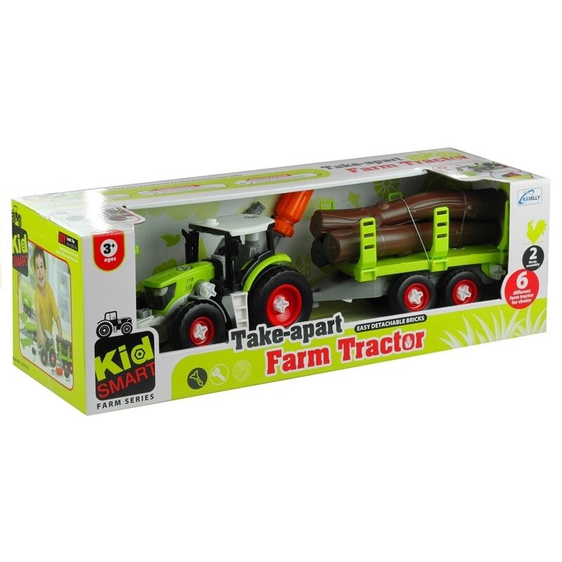 Eelmonteeritud mängutraktor Take Apart Farm Tractor