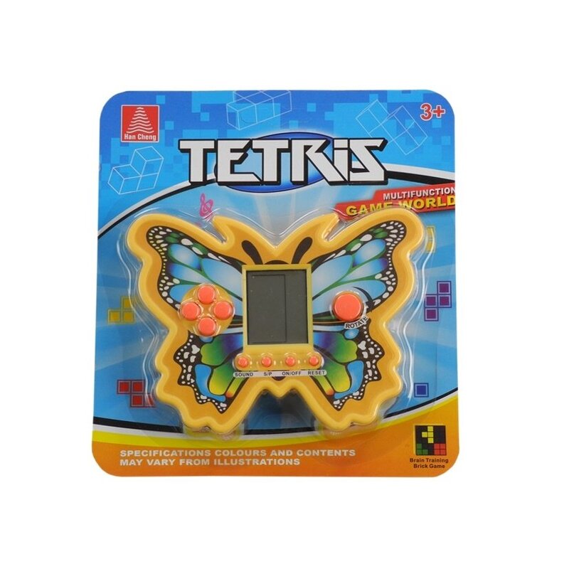 Elektrooniline liblikakujuline mäng "Tetris", kollane