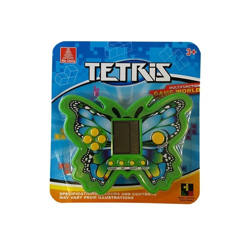 Elektrooniline liblikakujuline mäng "Tetris", roheline