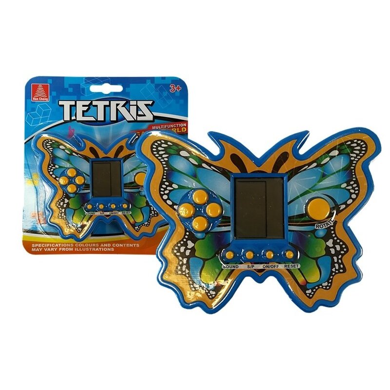Elektrooniline liblikakujuline mäng "Tetris", sinine