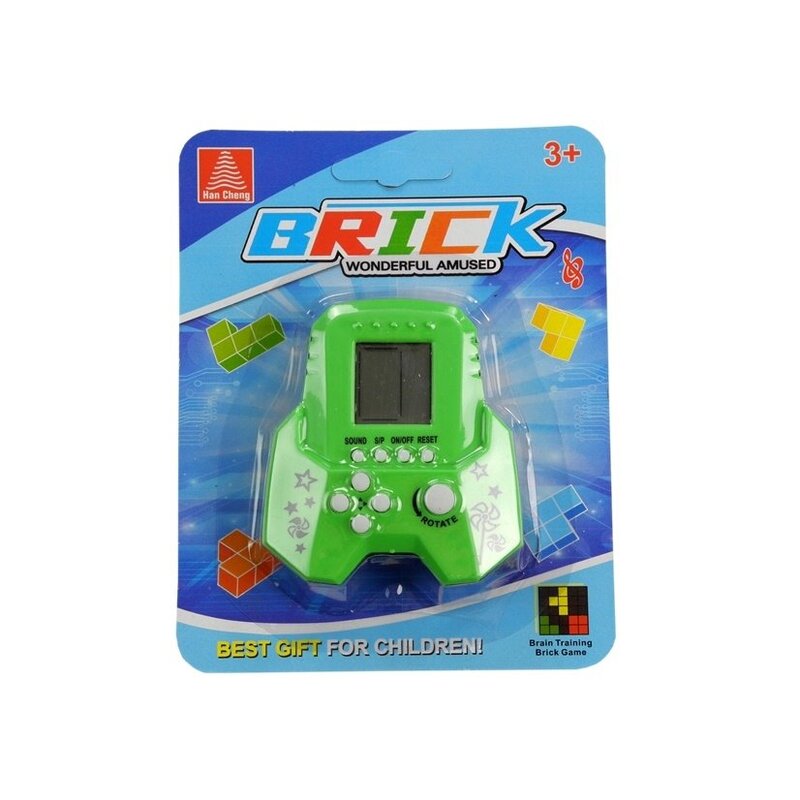 Raketikujuline mäng Tetris, roheline