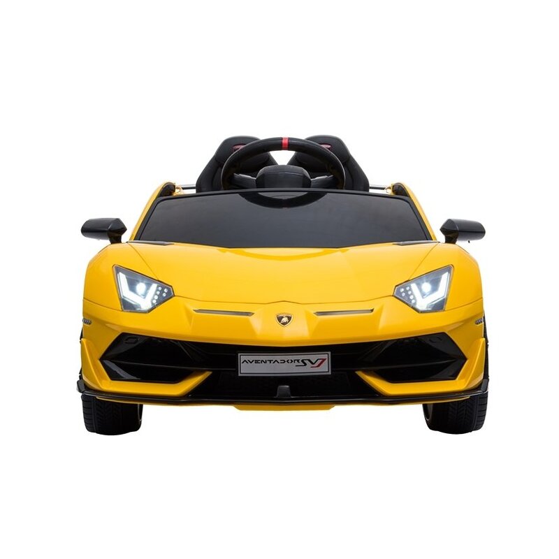 Kahekordne laste elektriauto Lamborghini Aventador, kollane