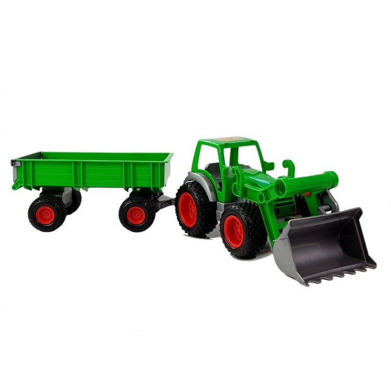Roheline traktor haagisega "POLESIE", 63cm