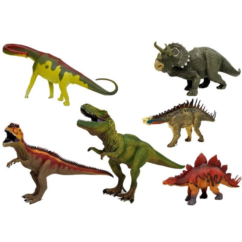 Dinosauruste mudelikomplekt, 6 tk