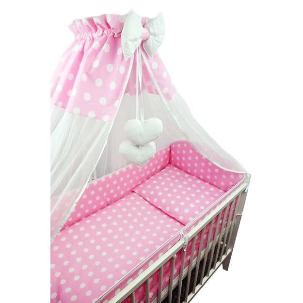 Kuueosaline voodipesu komplekt 120x90 40x60 cm, roosa