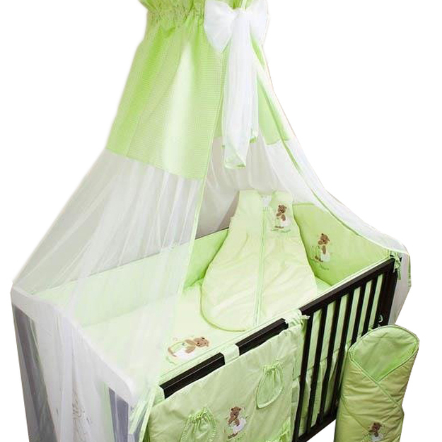 Kuueosaline voodipesu komplekt 120x90 40x60 cm, roheline