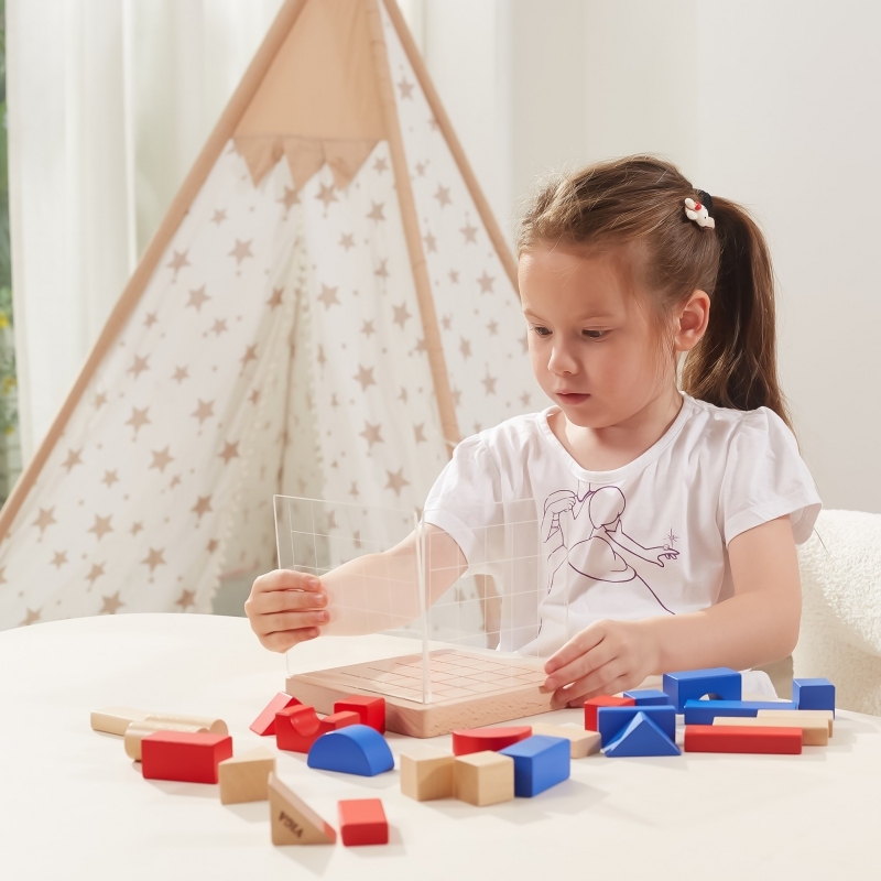 Viga Toys 3D puidust ehitusplokid
