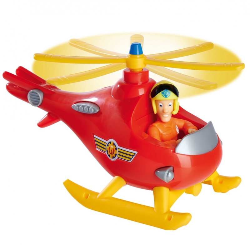Helikopter koos figuuriga - tuletõrjuja Sam