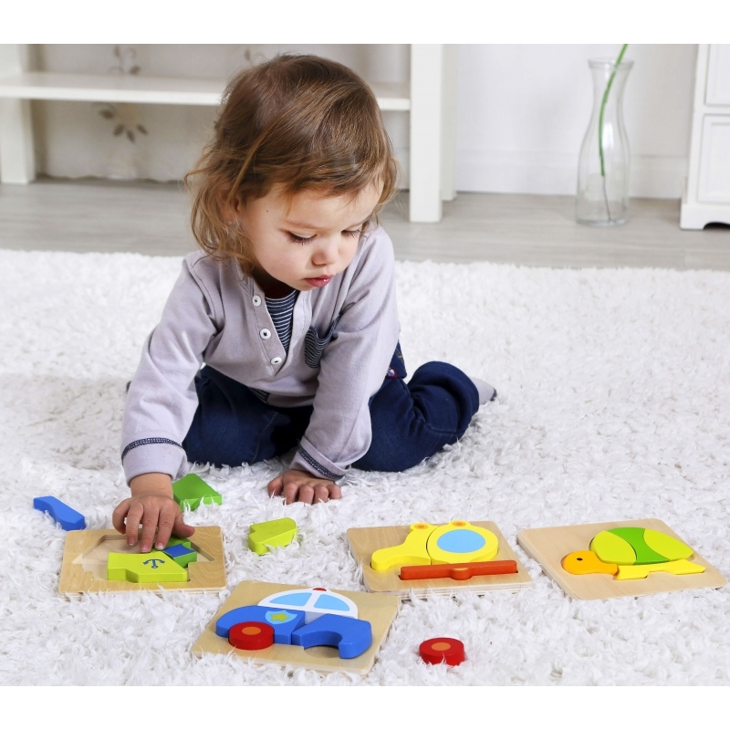 Mini puidust puzzle Tooky mänguasi, kilpkonn