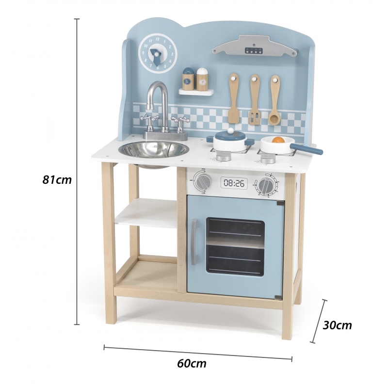 Puidust köök koos tarvikutega VIGA PolarB, hõbedane/sinine
