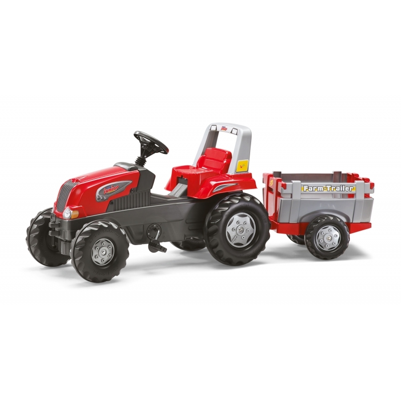 Rolly Toys traktor koos haagisega, punane