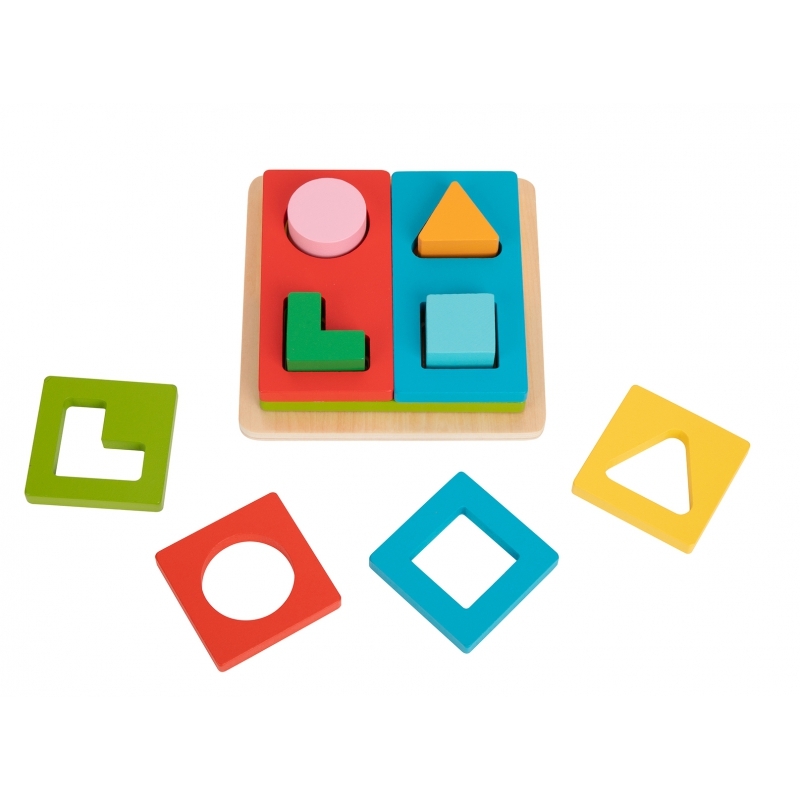 Värviline puidust puzzle - Tooky Toy