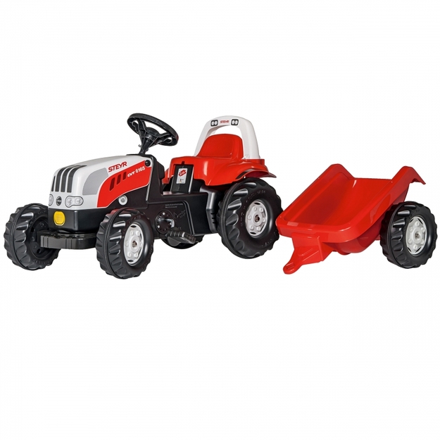 Rolly Toys Steyr traktor koos haagisega, punane