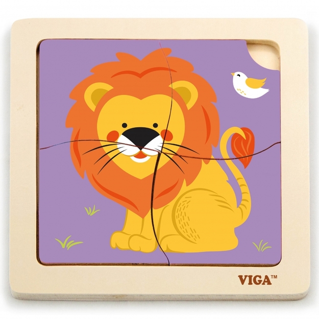 Puidust puzzle Viga, lõvi