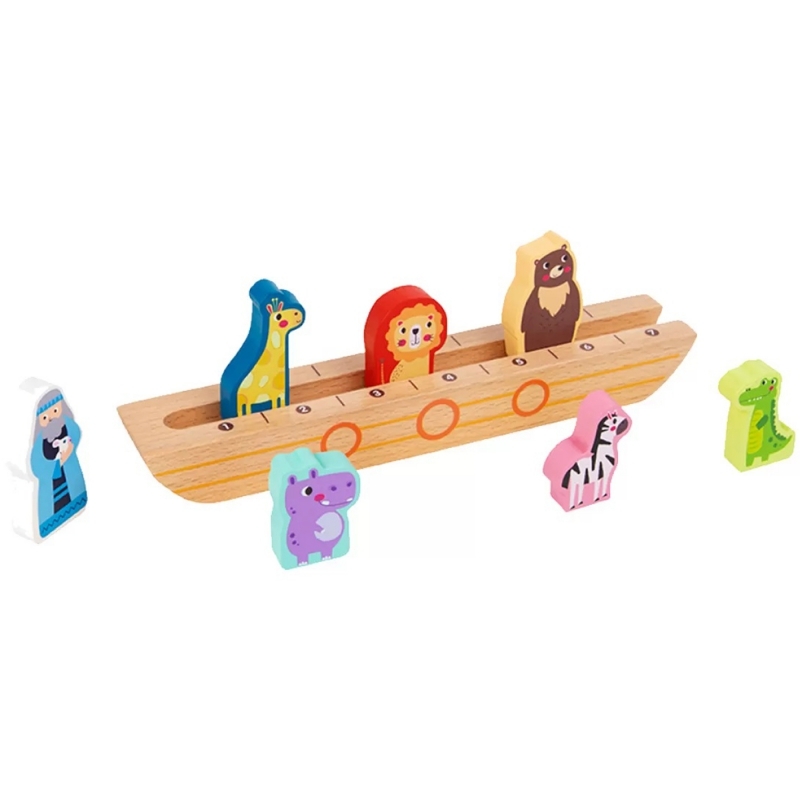 Tooky Toy puidust Noa argi koos loomadega