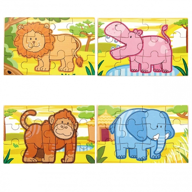 Puidust puzzle Viga Toys, safari loomad