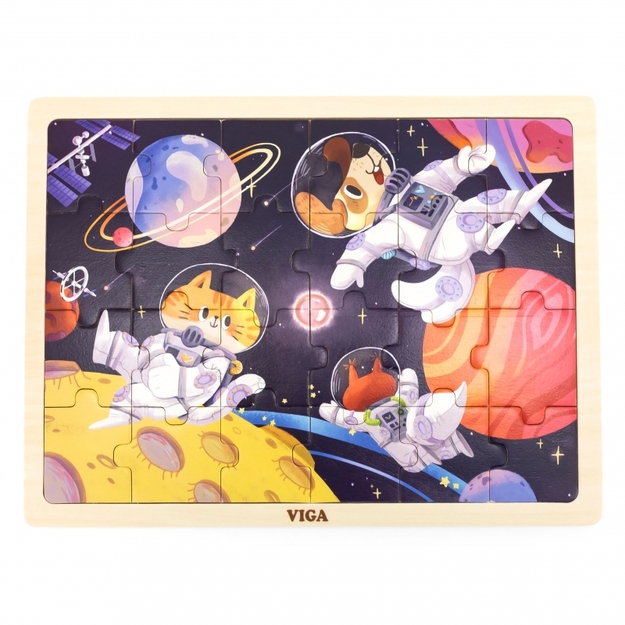 VIGA puidust puzzle - Space Adventures, 24 d.