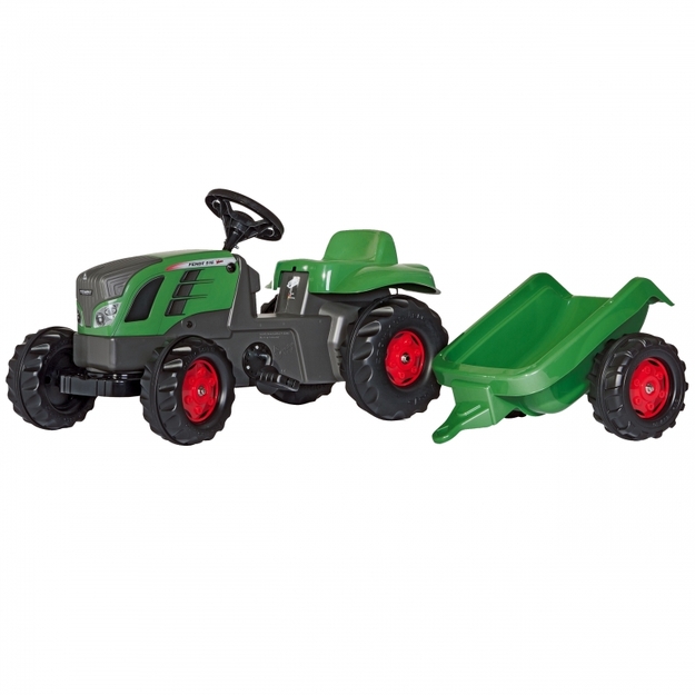 Rolly Toys Fendt suur minitraktor koos haagisega, roheline