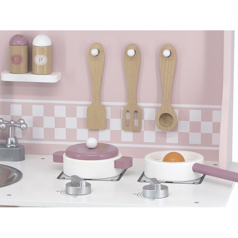 Puidust köök koos tarvikutega VIGA PolarB, hõbedane/roosa
