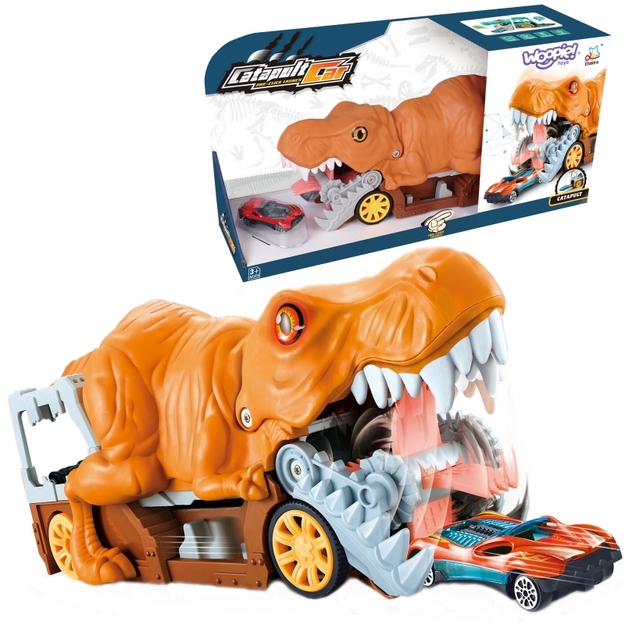 Woopie dinosaurus auto kaatri veoauto